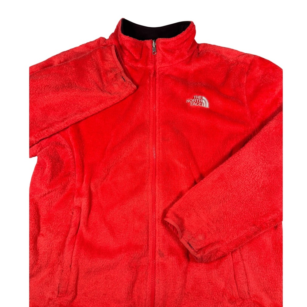 The North Face Osito Fleece Jacket Red Full Zip Soft Fuzzy